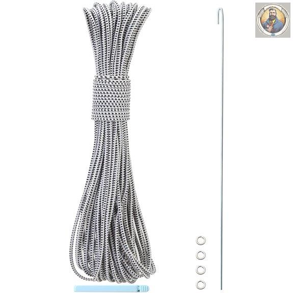 Tent Pole Shock Cord 1/8 inch 60ft Replacement Kit