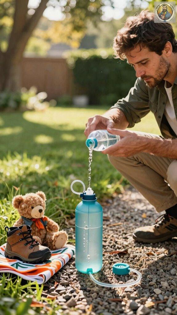 test water filter before hike