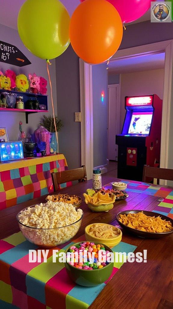themed decorations and snacks