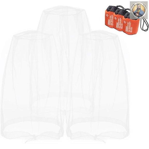 Anvin Mosquito Head Mesh Nets (3pcs White)