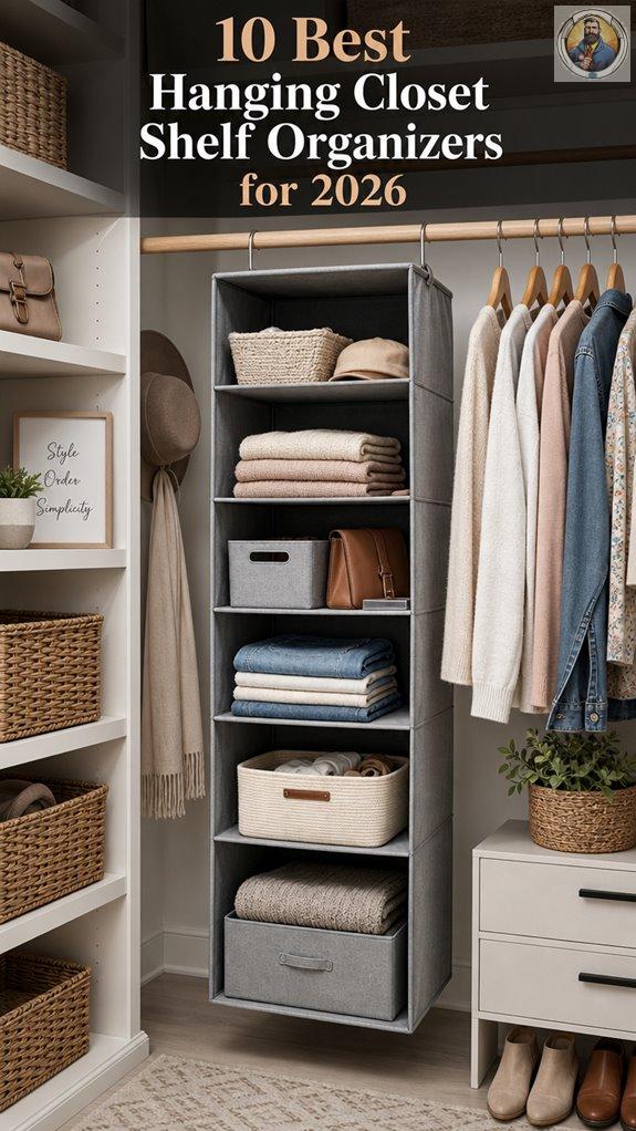 top hanging closet organizers