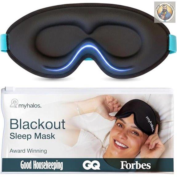 MyHalos Sleep Mask with Memory Foam for Travel