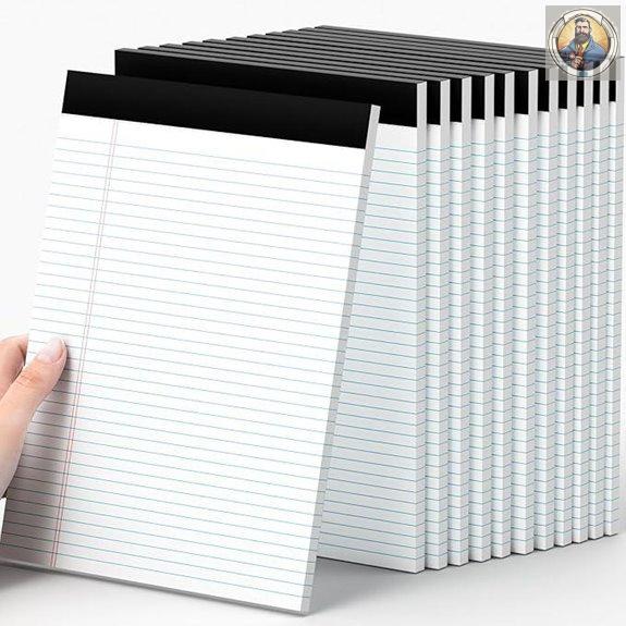 AIZFEI 12 Pack Legal Pads College Ruled 30 Sheets