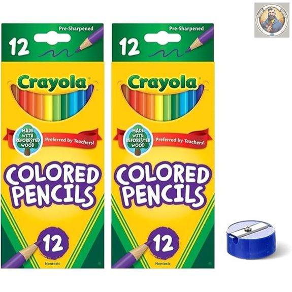Colored Pencils 12ct 2pk with Sharpener