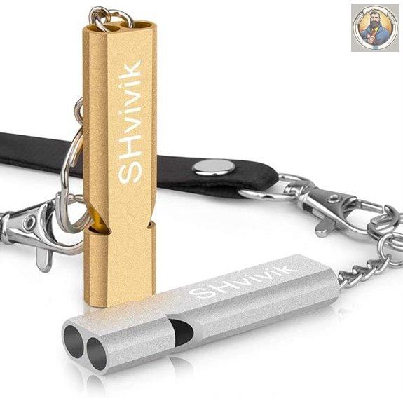 Emergency Safety Whistles with Lanyard (2 Pack)