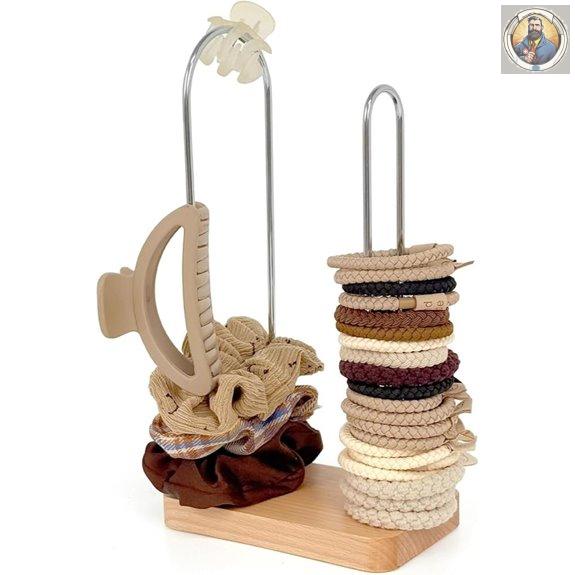 SCUNDA 2-Tier Hair Tie Organizer and Storage Tower