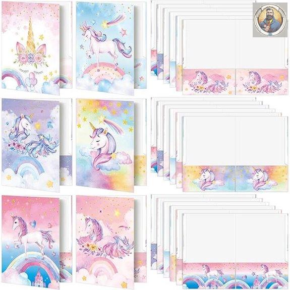 Kosiz 12 Pack Girl Unicorn Folders for School
