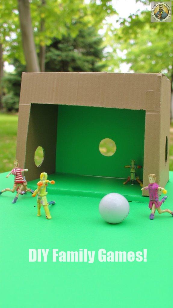 upcycled cardboard soccer game
