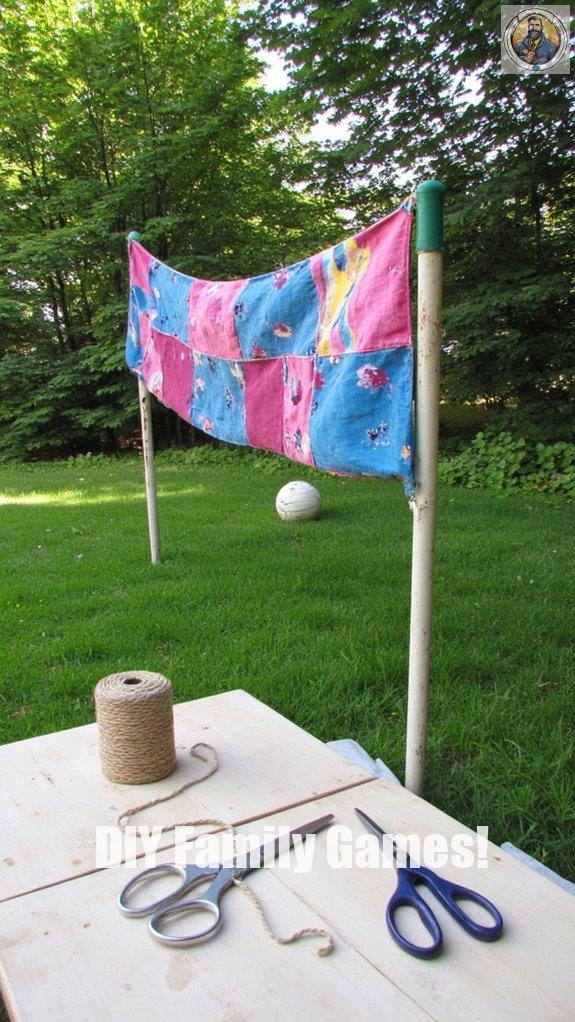 upcycled volleyball net project