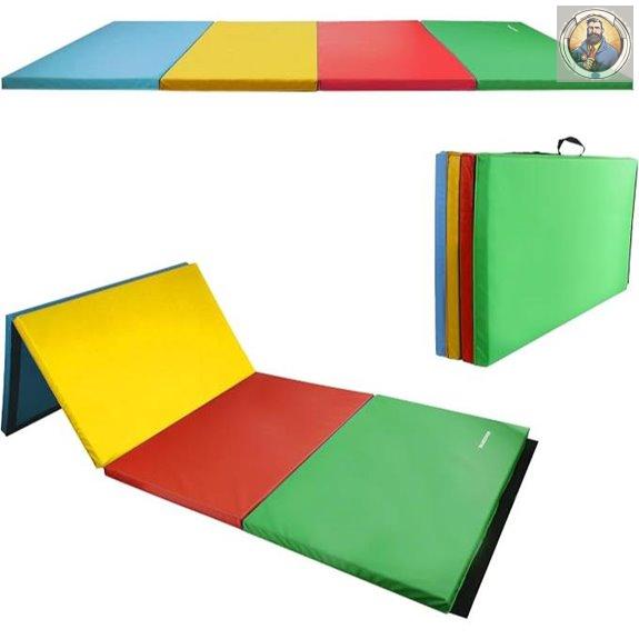 Fitvids 4'x8'x2 Folding Gymnastics Mat with Handles