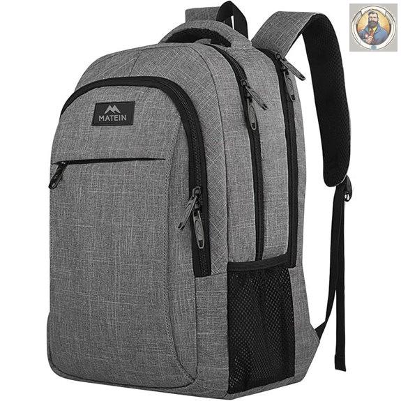 Matein Anti-Theft Water-Resistant Laptop Backpack