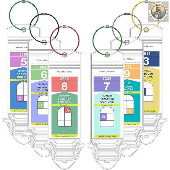 6-Pack Waterproof Cruise Luggage Tag Holders