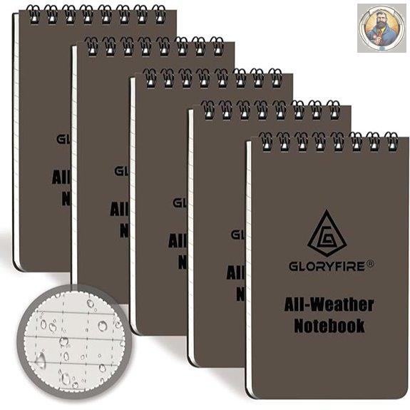 Waterproof Tactical Notepad 3x5 Inches 5 Pack