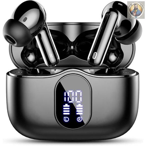 Wireless Bluetooth Earbuds with Noise Cancelling Mic